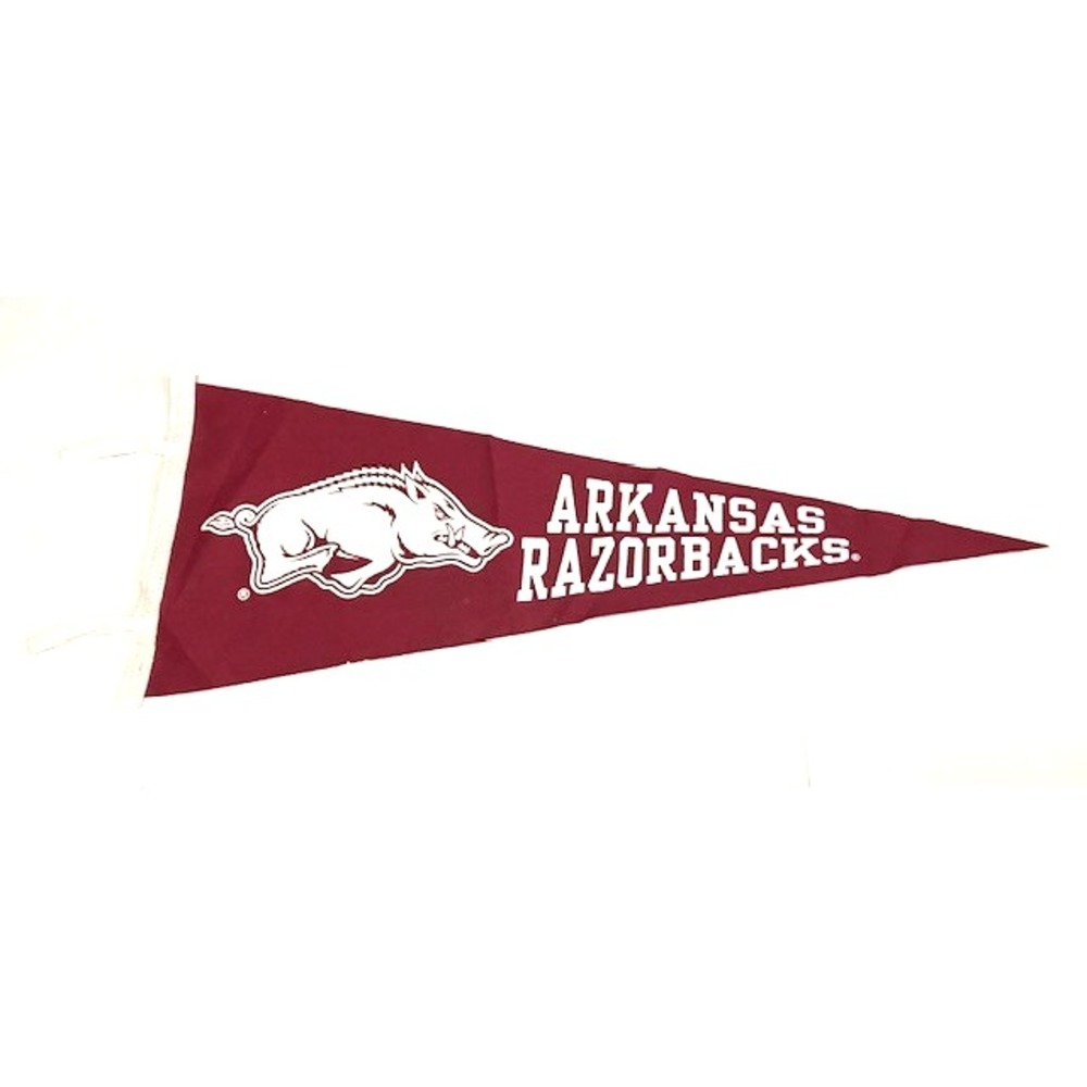 Arkansas Razorbacks Felt Pennant Flag - University Razorbacks Mascot Red White